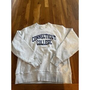 Vintage Champion‎ Reverse Weave Connecticut College Gray Sweatshirt Men's M